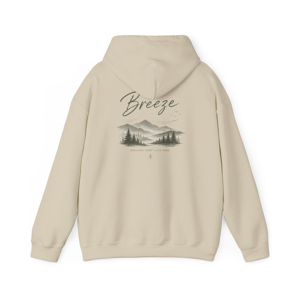Hoodie - 'Breeze' Mountain Landscape Hoodie, Cozy Nature Pullover