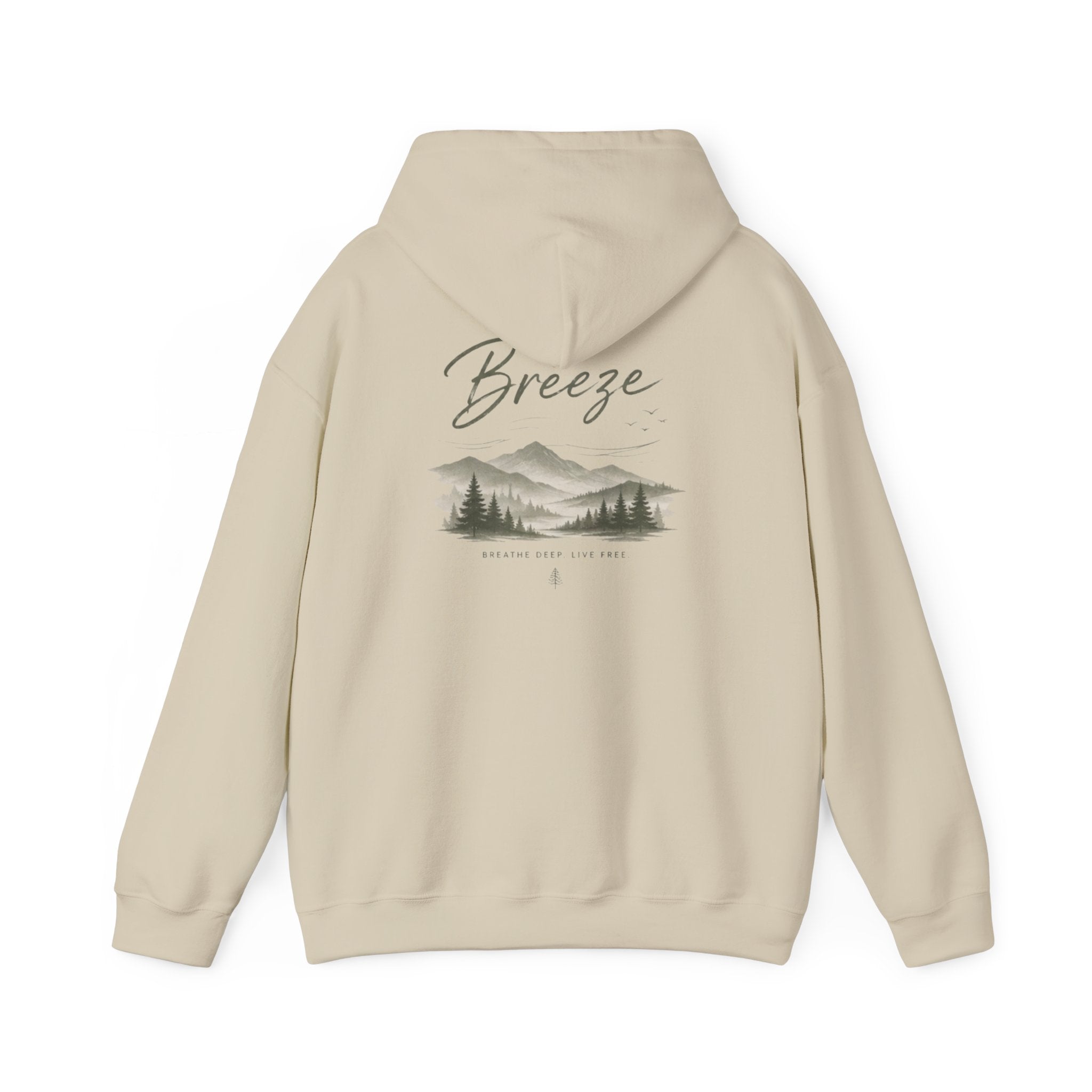 Hoodie - 'Breeze' Mountain Landscape Hoodie, Cozy Nature Pullover