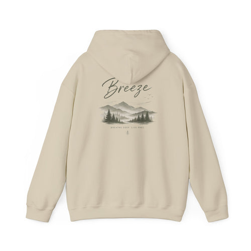 Hoodie - 'Breeze' Mountain Landscape Hoodie, Cozy Nature Pullover
