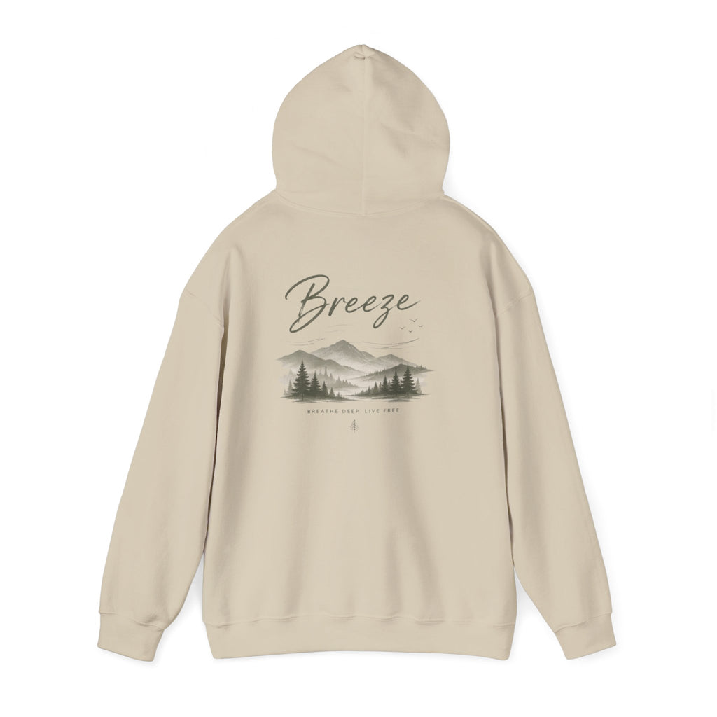 Hoodie - 'Breeze' Mountain Landscape Hoodie, Cozy Nature Pullover